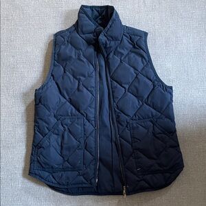 J. Crew Dark Blue Quilted Vest